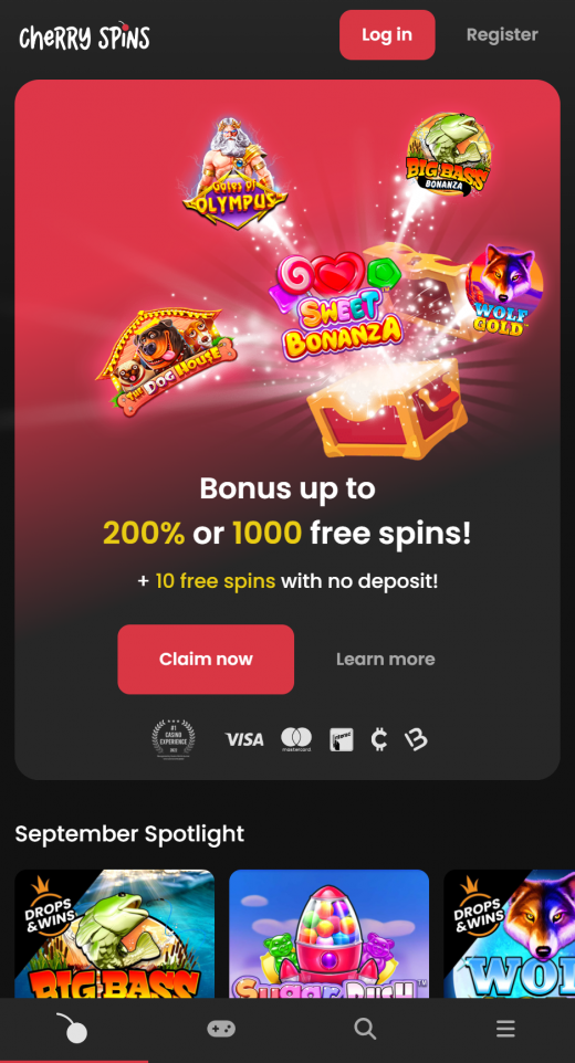 Cherry Spins Casino App Screenshot