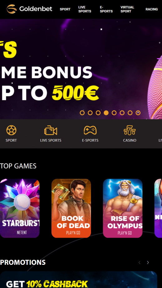 Goldenbet App Screenshot