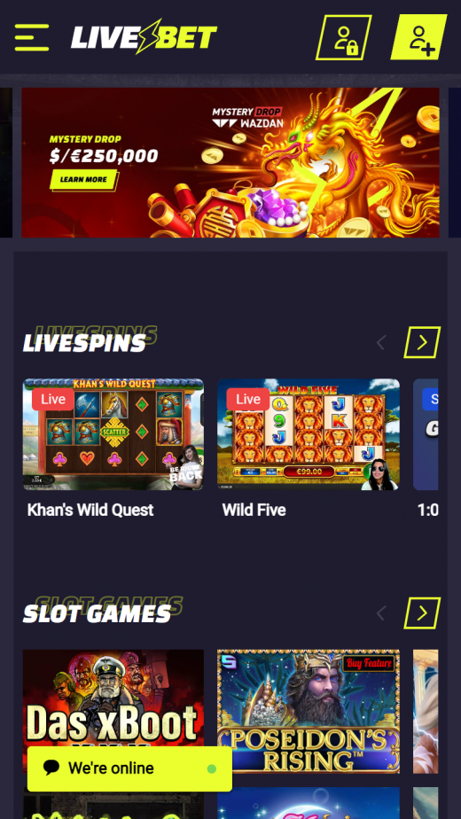 LiveBet App Screenshot