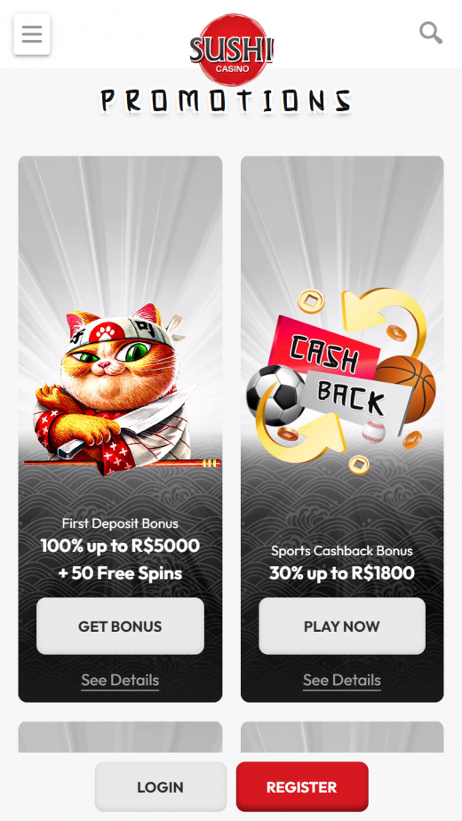 Sushi Casino App Screenshot